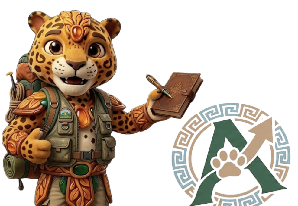 Tonatiuh — jaguar solar de Alzura, con identidad cultural prehispánica